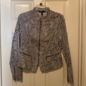 WHMB Snake Print Moto Jacket